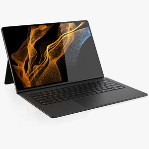 Samsung GALAXY Tab S8 Ultra with Book Cover Keyboard 3D model