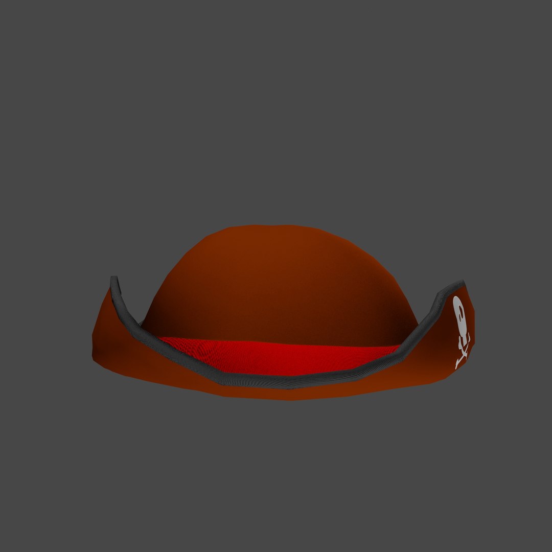3D Model Pirate Hat With Pirate Sign As Skull And Bones - TurboSquid ...