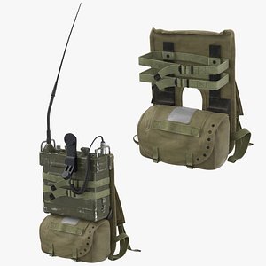 AN/PRC-77 Portable Transceiver Communications Radio Pack Resting