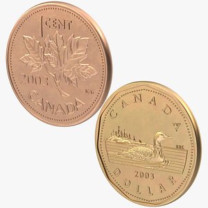 カナダドル硬貨ルーニー3Dモデル - TurboSquid 1276495