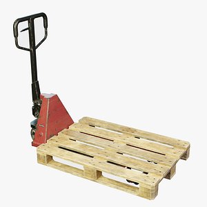 Worn-Out Hydraulic Hand Pallet Truck PBR model