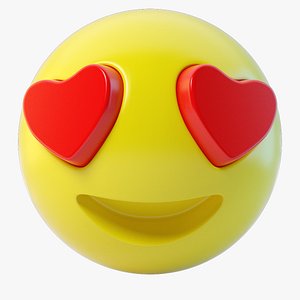 3D model emoji love