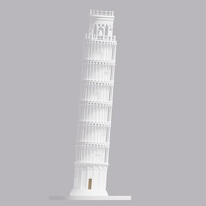 world landmark leaning tower 3D model