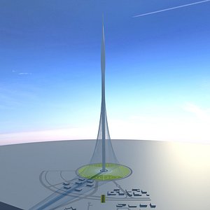 dubai creek tower harbor 3D