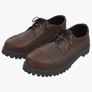 3d man shoes 3 modeled