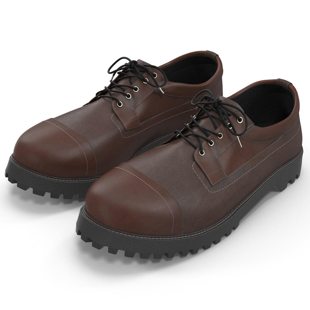 Man Shoes 3 3D Model 3D model preview