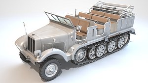 SdKfz 6-1 artillery version 3D model