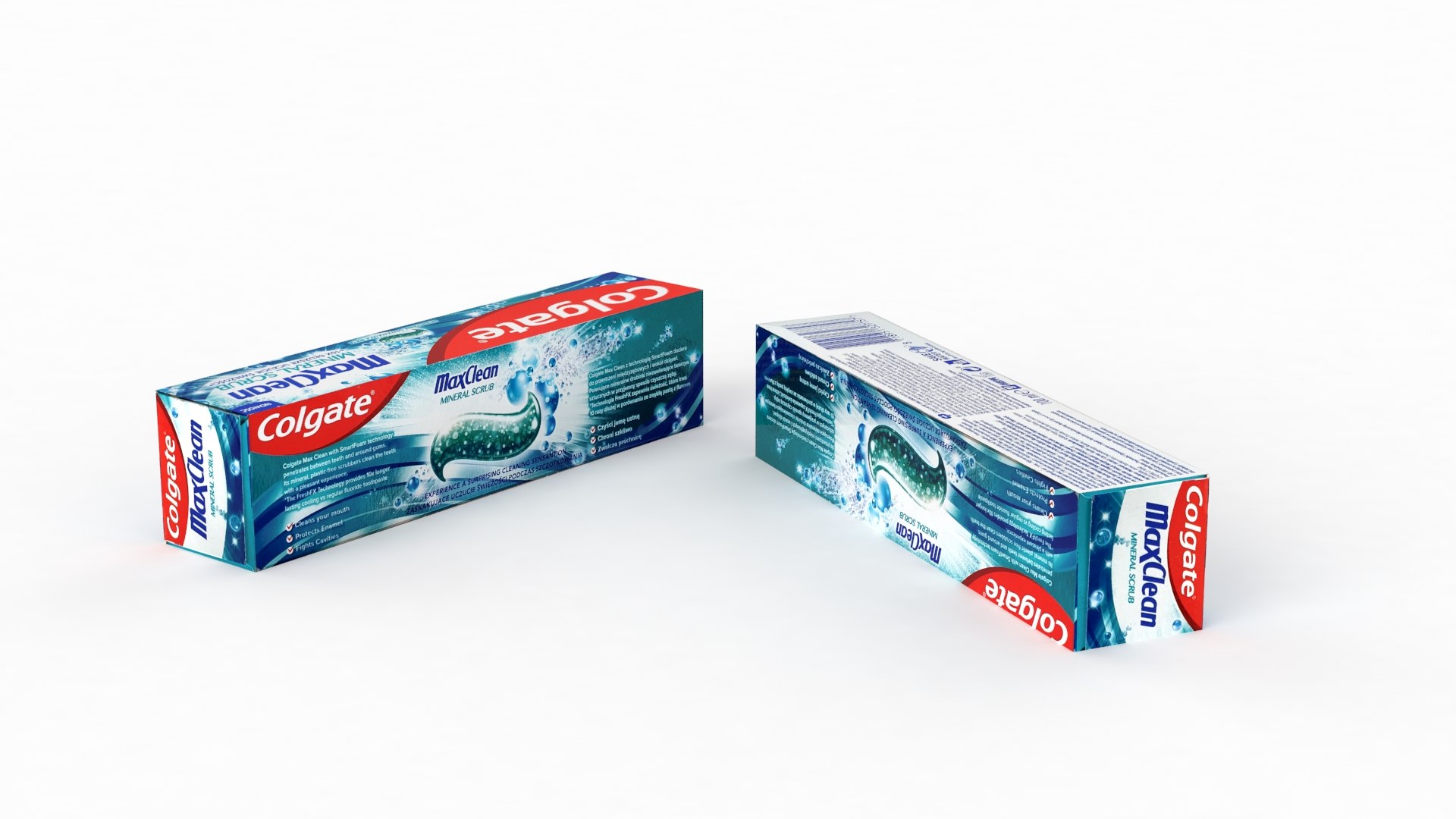 Colgate Max Clean Mineral Scrub Toothpaste Box 100ml 2021 3D ...