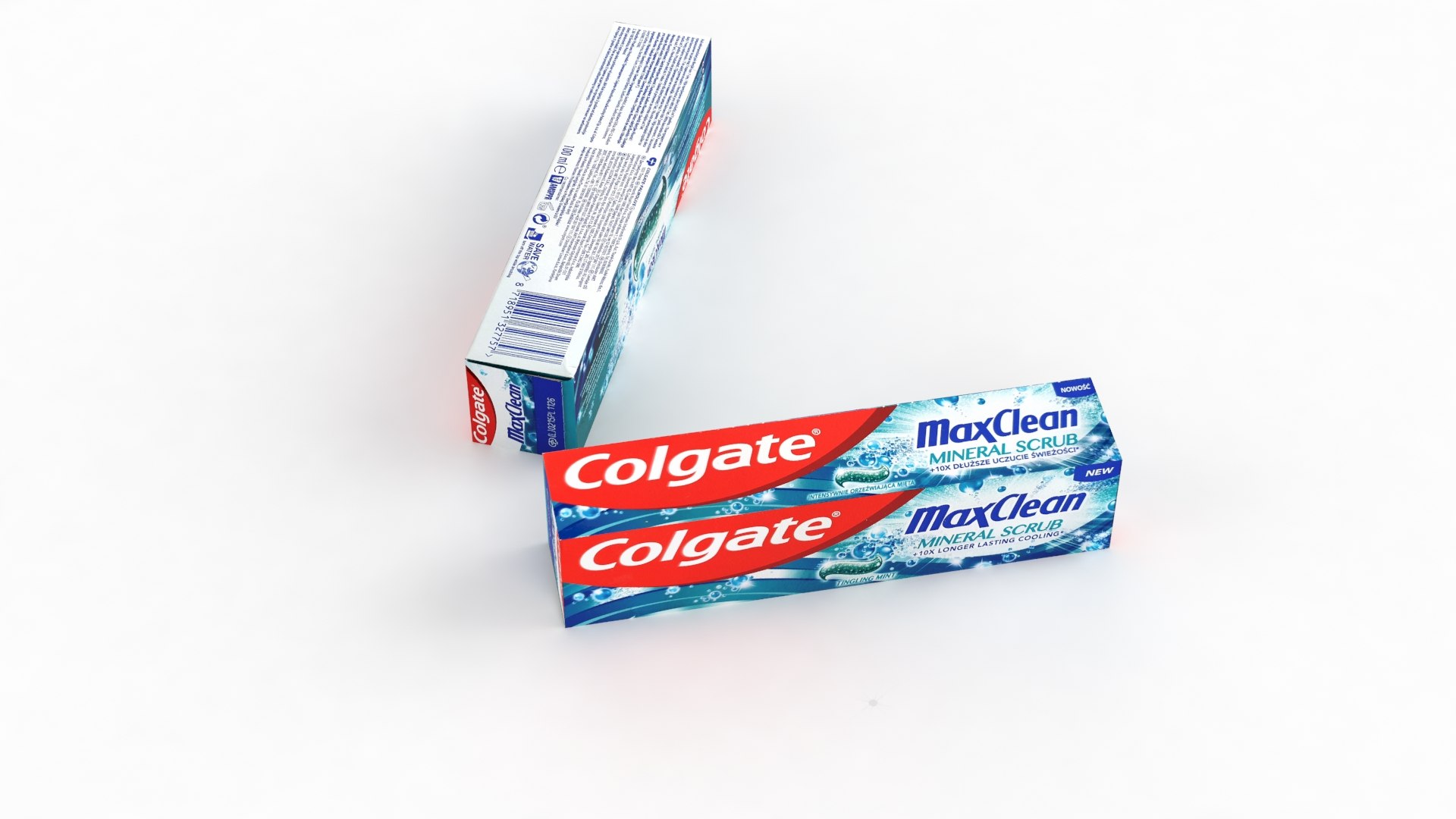 Colgate Max Clean Mineral Scrub Toothpaste Box 100ml 2021 3D ...