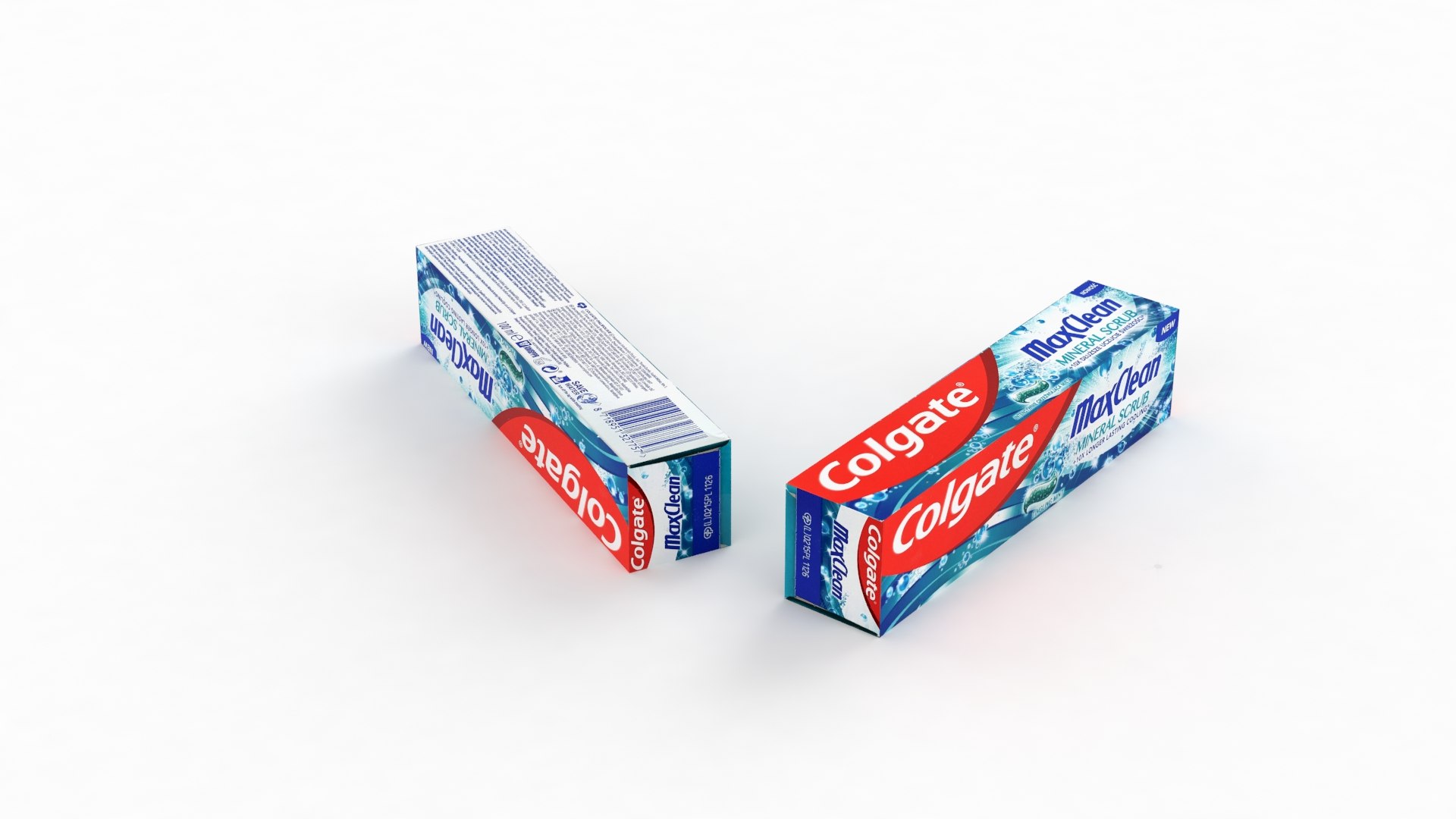 Colgate Max Clean Mineral Scrub Toothpaste Box 100ml 2021 3D ...