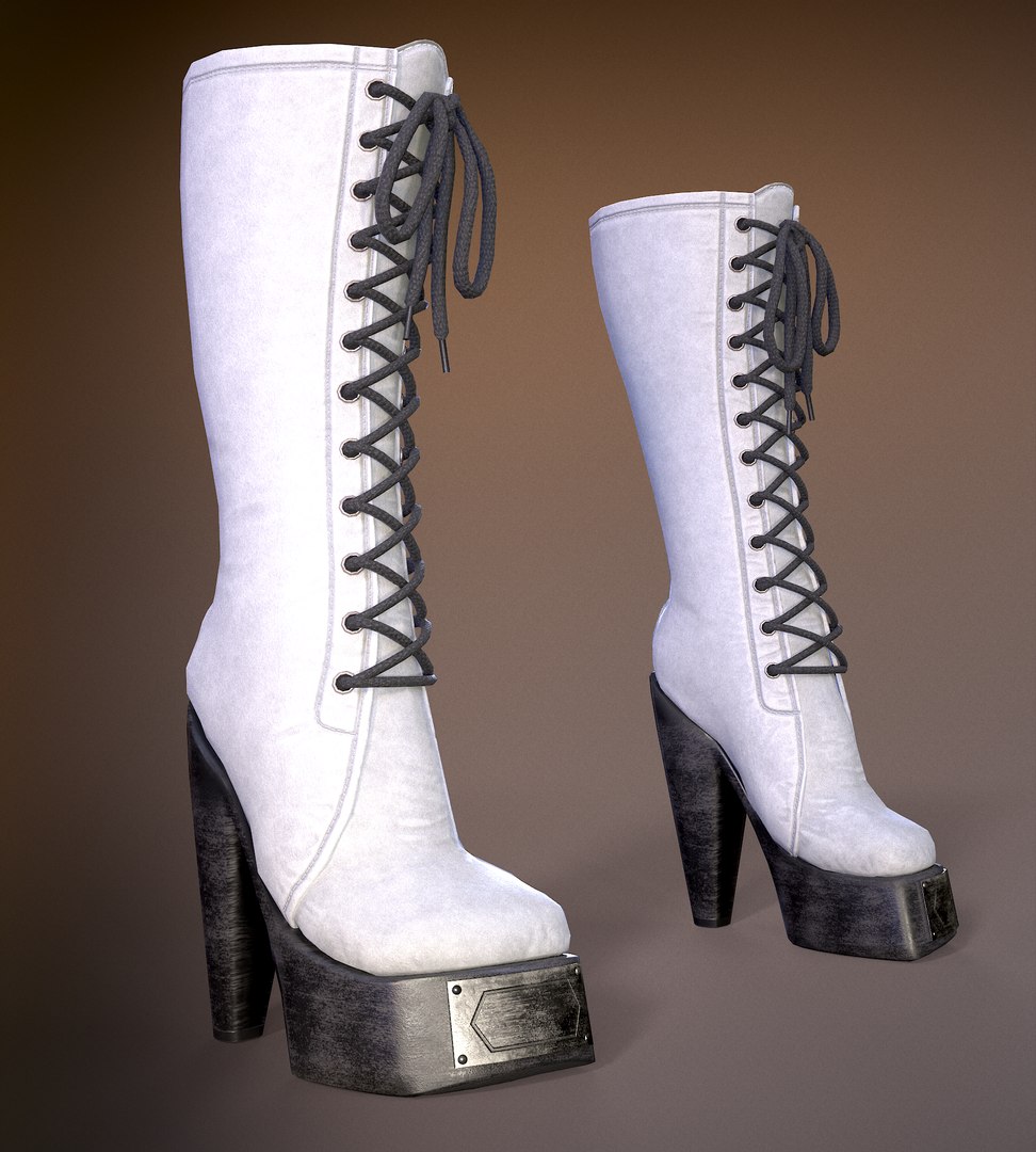 Rock Boots Hight Ankle Platform 8 Colors 3D Model - TurboSquid 1976412