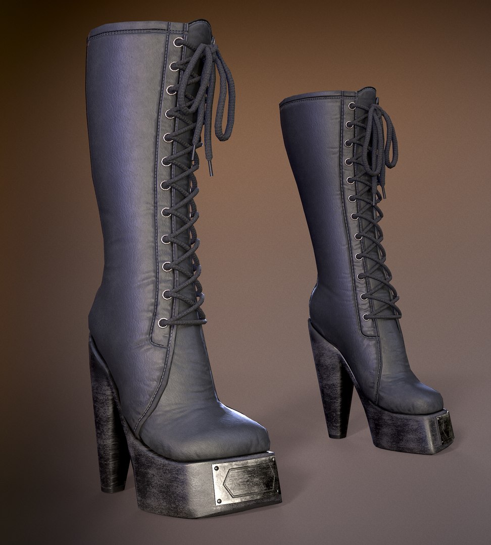 Rock Boots Hight Ankle Platform 8 Colors 3D Model - TurboSquid 1976412