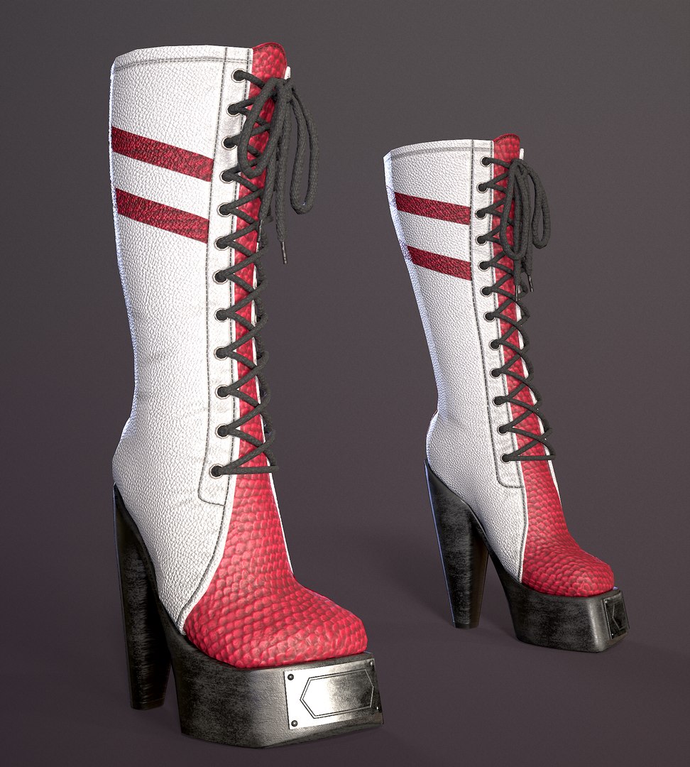 Rock Boots Hight Ankle Platform 8 Colors 3D Model - TurboSquid 1976412