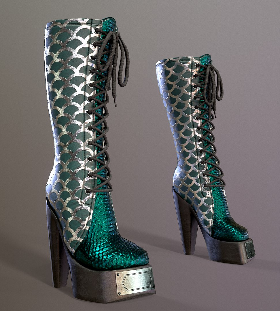 Rock Boots Hight Ankle Platform 8 Colors 3D Model - TurboSquid 1976412