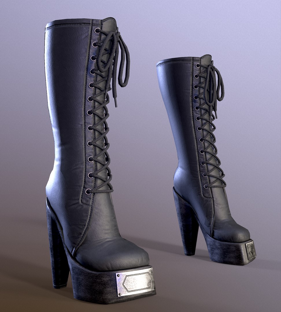 Rock Boots Hight Ankle Platform 8 Colors 3D Model - TurboSquid 1976412