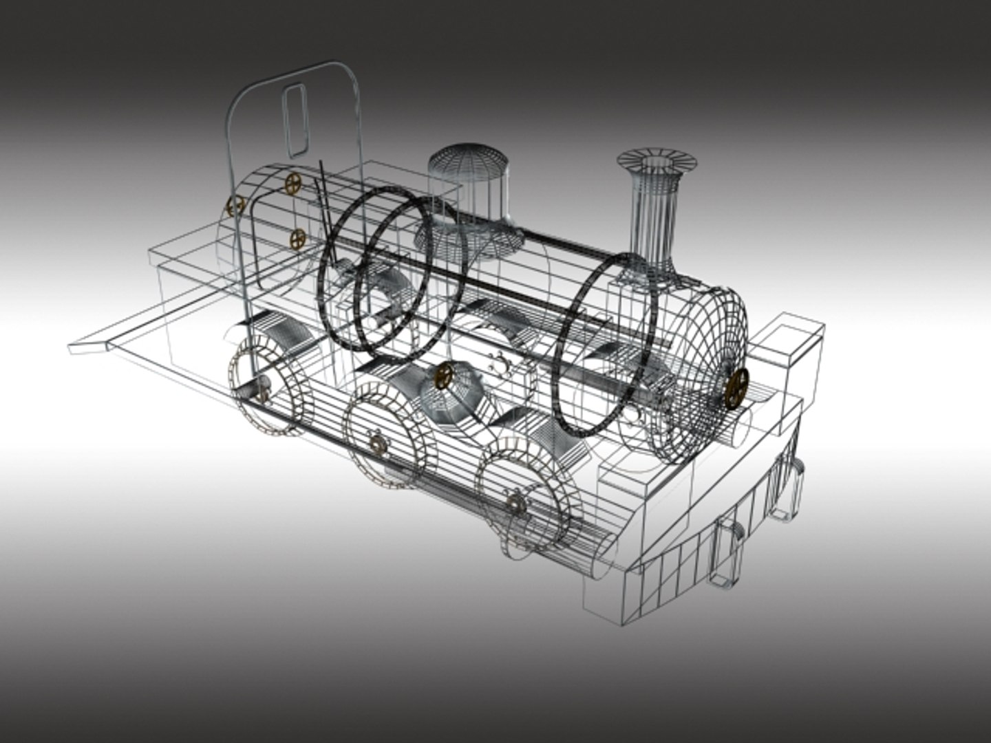 3d Model Narrow Gauge Steam Engine