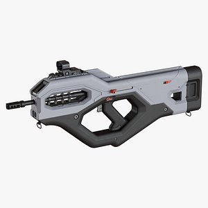 Sci-fi Submachine Gun Orion game-ready model