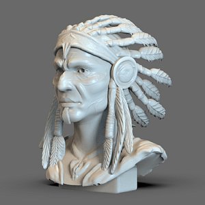 3D American Bust model