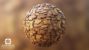 Stylized Rock Wall PBR Texture