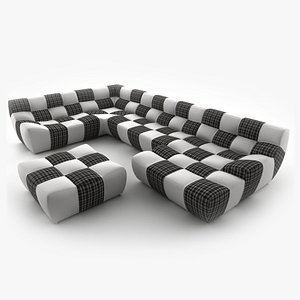 New Look BRONX corner sofa with couch and pouf