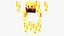Minecraft Blaze Rigged 3D-Modell, spielfertig in 4K PBR