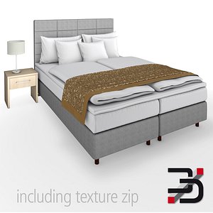 3d model of bedroom bed furniture