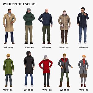 3D People Winter People Vol 01