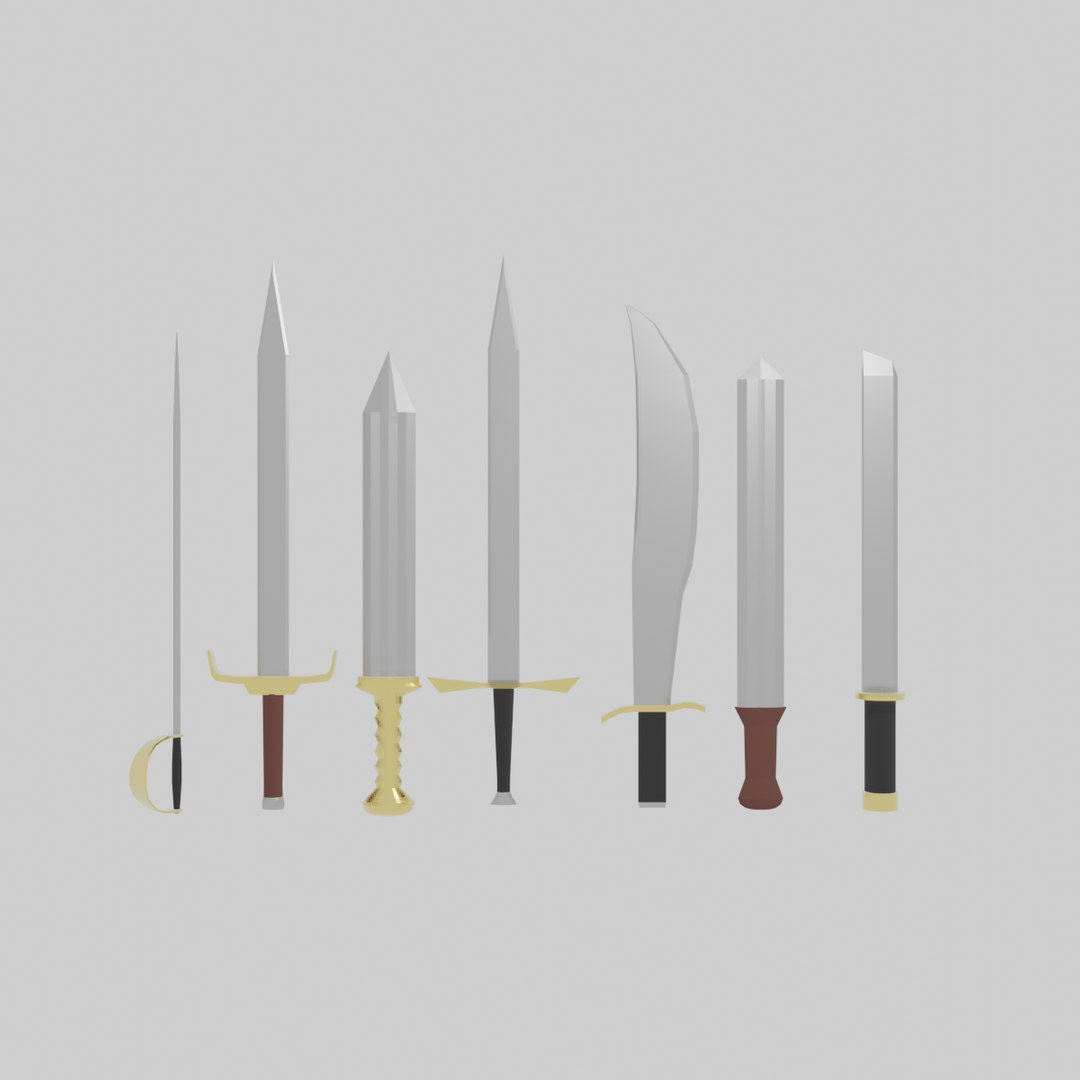 Swords weapons 3D model - TurboSquid 1685363