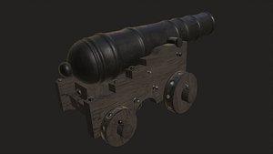 3D Pirate Cannon model