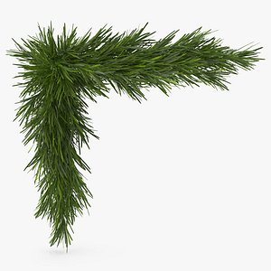 3D christmas corner decoration model