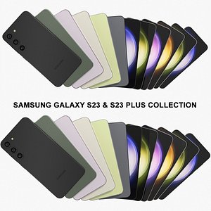 3D Samsung Galaxy S23 and S23 Plus Collection model
