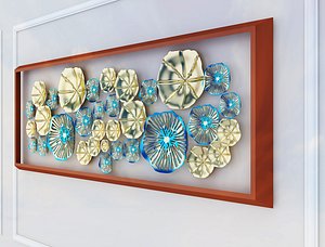 Decorative Metal stainless plants with gold M 21