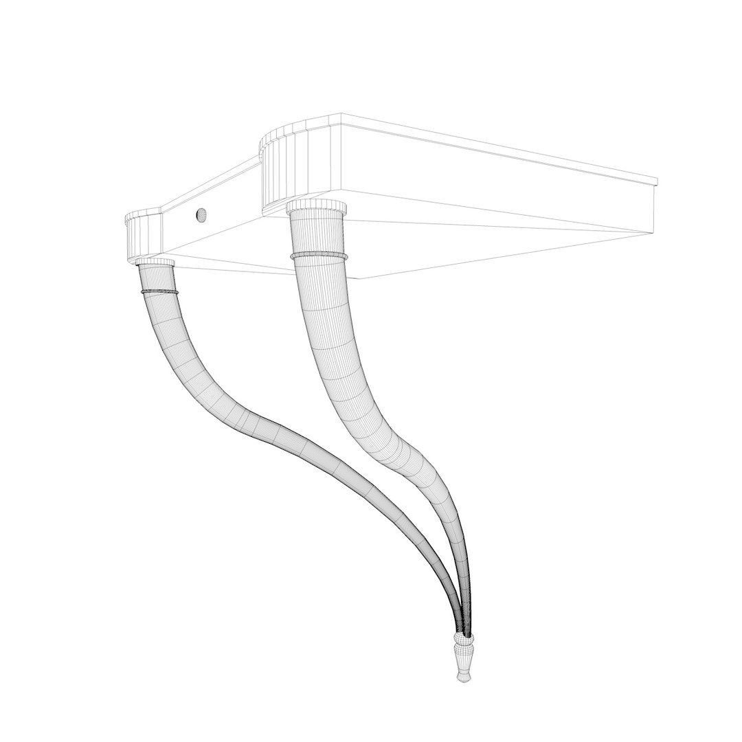 3D curved wall shelf model TurboSquid 1265396