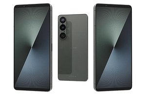 Sony Xperia 1 VII Moss Green Low Poly 3D model