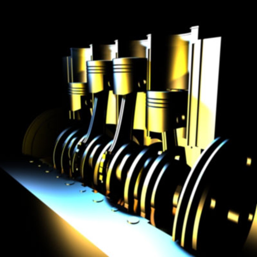 Engine Cutaway Cut 3d Model