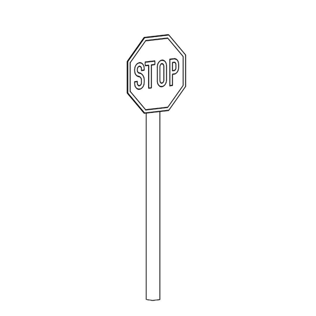 3D Model Traffic Sign 3 Way - TurboSquid 1249017