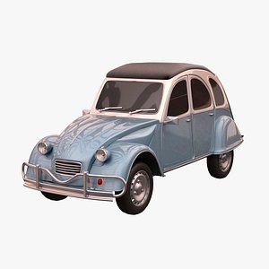 Citroen 2cv Antique Car 3D