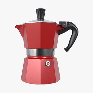 Red MokaPot 3D model
