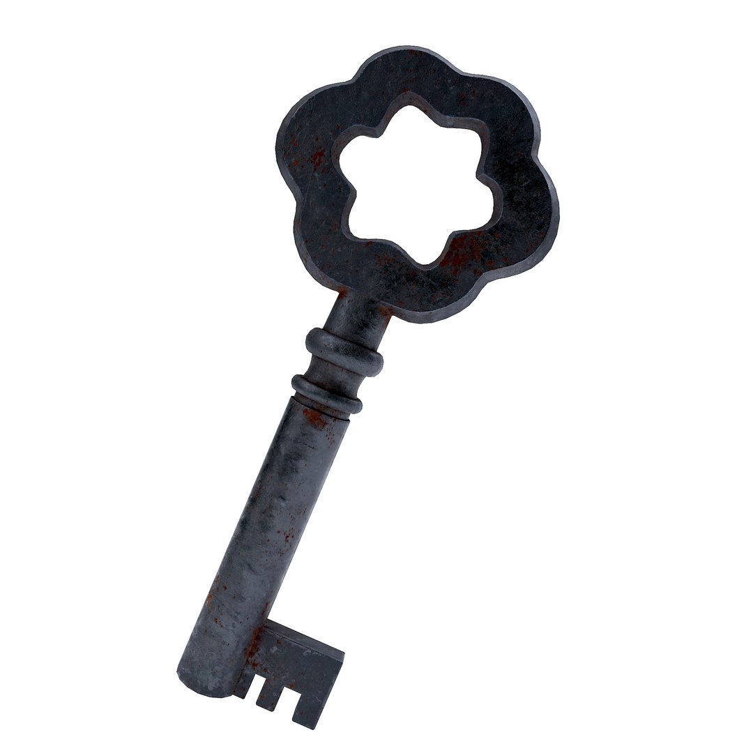 3D Old metal key 3dmodel model TurboSquid 1982519