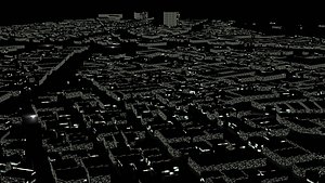 3D model night view of japan