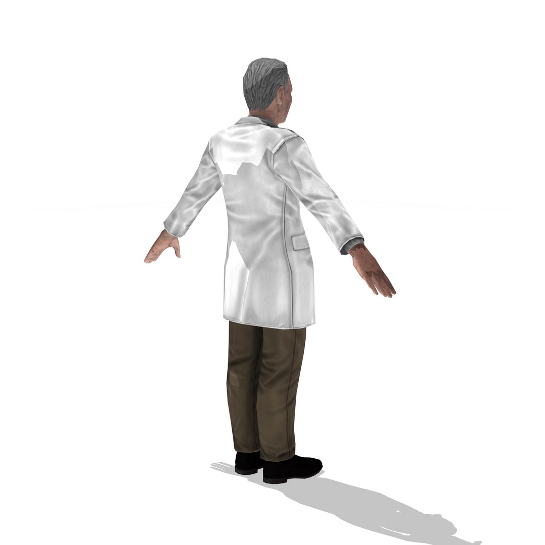 3d Scientist Man Rigged