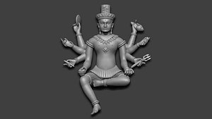 Angkor Visnuka Statue Art