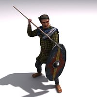 Low poly germanic Spearman