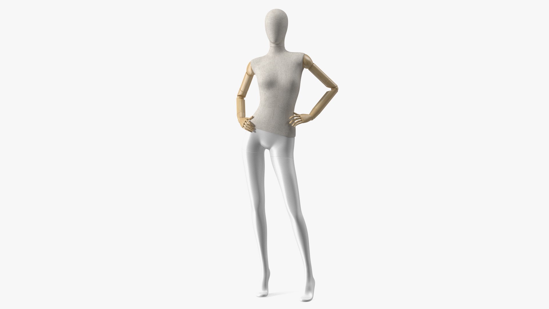 Flexible Female Mannequin Standing Pose 3D model preview