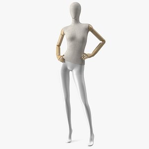 3D Flexible Female Mannequin Standing Pose