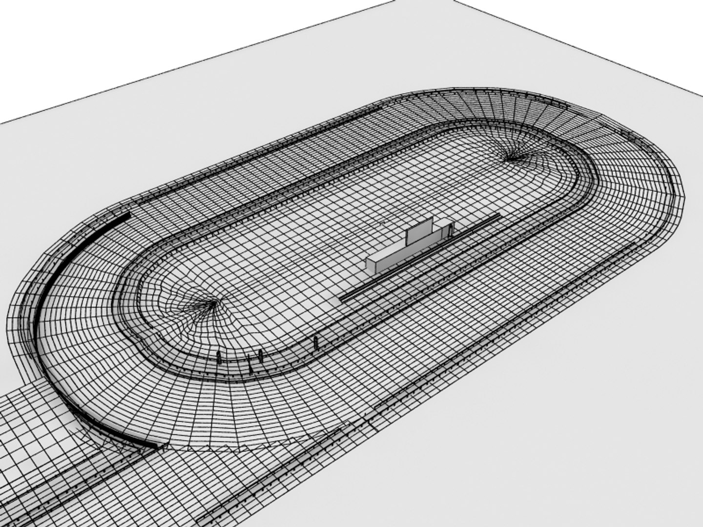 Horse Racetrack 3d Model