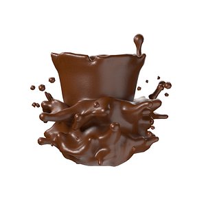 Chocolate splash v16 3D model