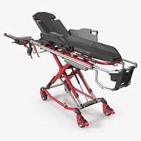 Emergency Medical Loading Cot Black Red