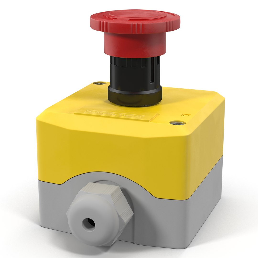 3d Industrial Push Button Switch