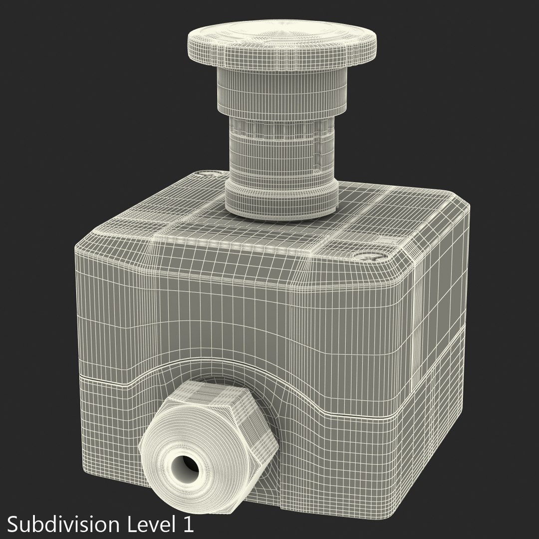 3d Industrial Push Button Switch